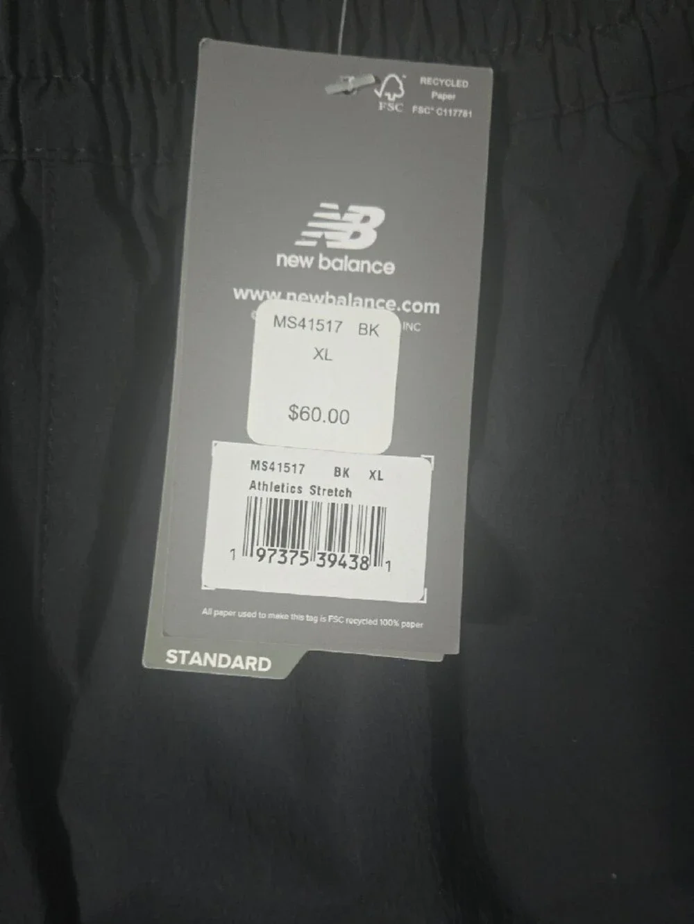 New Balance Men's Black Athletic Shorts with Logo